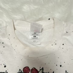 Vintage Fruit of the Loom Hand Painted Santa Claus Longsleeve Shirt Size L