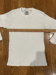 Vintage Pro Club Heavyweight Thermal Shirt Mens Small White Long Sleeve Cotton