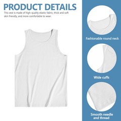 Custom Men’s Tank Top – Personalized Photo/Text/Logo Print, 100% Cotton