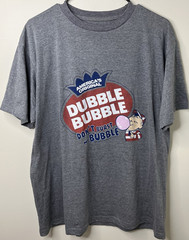 Tee Luv Men’s Dubble Bubble Boy Graphic Logo T-Shirt Gray XL Regular