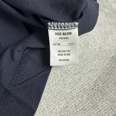 Buck Mason Pima Curved Hem Tee Mens Medium Dress Navy Blue $48 USA New NWT