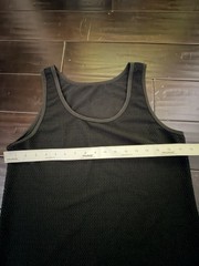 Xuba Black Fishnet Mesh Tank Top Mens XL Beach Sports Athletic