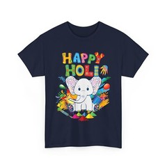 Happy Holi Festival Shirt, India Color Elephant Hindu Women Men Cute Shirt