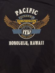 HARLEY DAVIDSON MEN’S XL SHORT SLV TEE SHIRT BLACK EAGLE HONOLULU HAWAII PACIFIC