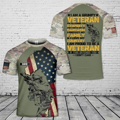 Custom Name US Army Veteran Military AOP Shirt 3D Shirt Size S-5XL