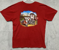 Harley Davidson Fairbanks Alaska Mens Shirt Santa Claus Cotton Red Sz 2XL