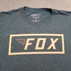 Fox Buckle B Premium Fit Shirt Mens Medium Blue Graphic Motocross MX74 Racing