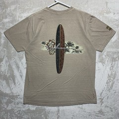 Crazy Shirts Hawaii Shirt Mens Medium Beige Lahaina Maui Surf Kona Coffee Dyed