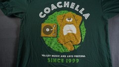 Coachella Shirt Mens Medium Green Bear Turntable DJ Music Festival Tee