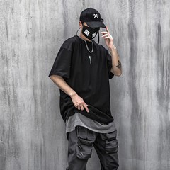 Niepce Streetwear Urban Half Sleeves Tee Japanese Kanji Graphic Mens T-Shirt