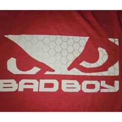 Bad Boy Pro Series MMA T Shirt Mens 2XL Red Heather Eyes Logo Short Sleeve UFC