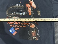 Paul McCartney 2009 Tour Shirt XL Black Distressed Citi Field Shea Beatles