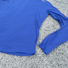 Under Armour Shirt Mens Large Blue Striped Lightweight Stretch Knit Run Running