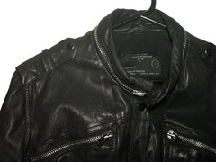 Men’s All Saints POSTNOON LEATHER SHIRT jacket overshirt L (ref81) £129.99!!!!!