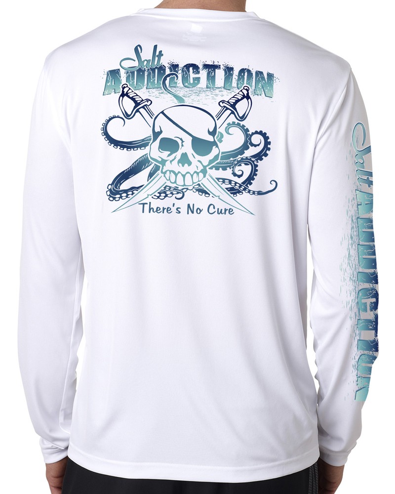 Salt Addiction t shirt Saltwater microfiber fishing long sleeve 50+ uv life
