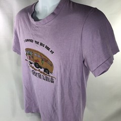 VTG I SURVIVED THE BUS RIDE TWIN RIVERS LANDING SHIRT LARGE FITS SMALLER USA