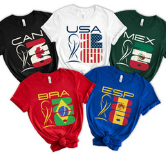 2026 Soccer Fan Shirt, Any Country Flag 26 Tee, Custom Country Code Shirt