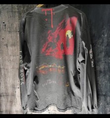 CUSTOM LOST BOYS LONG SLEEVE 4 SIDDED PRINT SHIRT LA APPAREL VINTAGE FADE