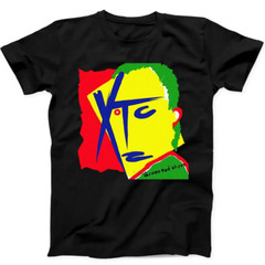 Vtg XTC Band DRUMS AND WIRES Cotton Black T Shirt Full Size For men TR207