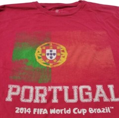 2014 FIFA World Cup Brazil T-Shirt Size Medium Portugal Soccer Team Graphic Tee