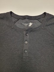 $135 New FUNDAMENTAL COAST Henley Shirt Men’s XL X-LARGE Gray Poly Cotton Rayon
