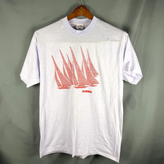 Vintage Single Stitch T Shirt USA Made Select-T Lavender Florida Nautical Hole