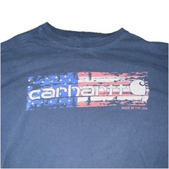 Carhartt Relaxed Fit Blue “Made in the USA” Long Sleeve Crew Neck T-Shirt 2XL