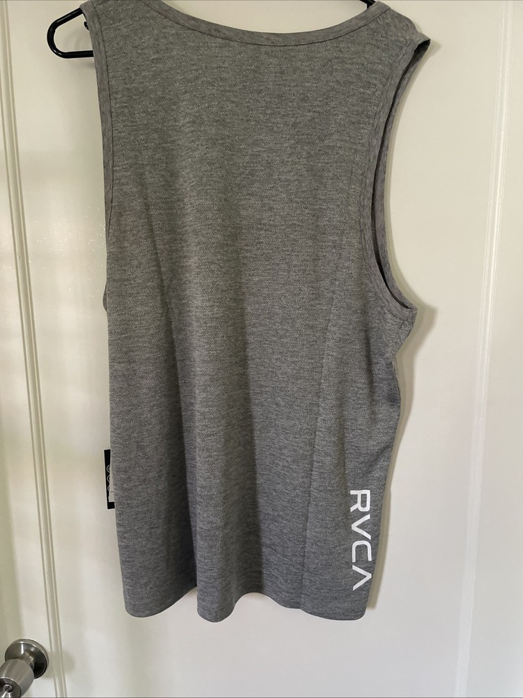 New RVCA Sport Active UPF 50+ Tank Top Gym Running Street Mens Shirt Size L