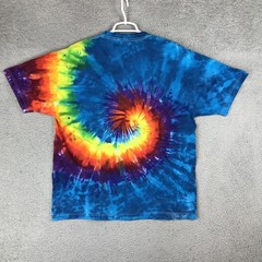 Alstyle Shirt Mens XL Multicolor Spiral Tie Dye Rainbow Psychedelic Graphic Tee