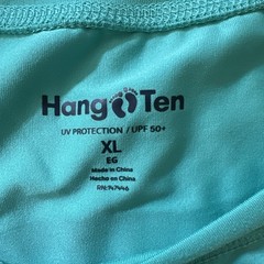 HangTen Rash Guard Men’s XL Green Swim Shirt Long Sleeve Beach UV 50+ Protection