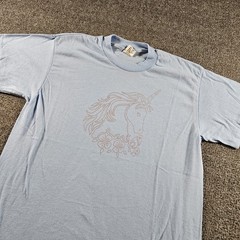 Vintage Stedman Horse Graphic T-Shirt 70s 80s Blue Made In USA Size Large