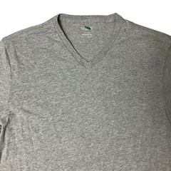 J Crew T-Shirt Mens M Gray Heather V-Neck Basic Washed Jersey Casual Minimalist