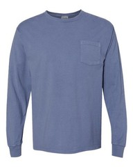 ComfortWash by Hanes Unisex Garment-Dyed Long Sleeve T-Shirt With a Pocket – GDH