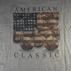Gildan Mens American Classic Baseball T-Shirt Gray XL Sports Summer America