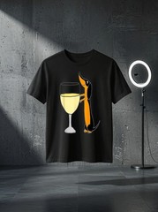 Unisex Smileteespets Fun Dachshund Dog Drinking Wine Cartoon Graphic T Shirt