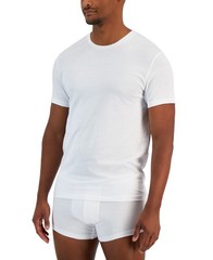 Alfani Mens 4-Pack Regular-Fit Crewneck T Shirt White XL