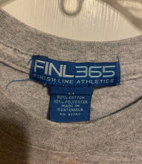 Vintage Finish Line Athletics Long Sleeve Shirt Gray FINL365 Size Medium NWOT