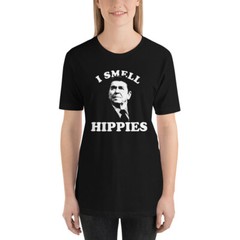 RONALD REAGAN I SMELL HIPPIES Republican Politics Funny Unisex T-Shirt