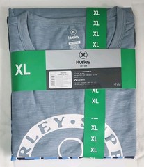 Hurley Men’s 2-Pack Graphic Logo 100% Cotton Knit Classic Fit Crew Tee XL Blue!