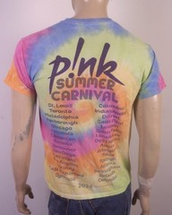 EUC Pink Summer Carnival 2024 Concert Tour T-Shirt 2 Sided Tie Dye SZ S
