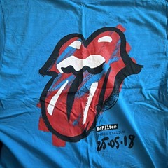 The Rolling Stones 2018 London Tour Concert Shirt Rare No Filter Large Blue