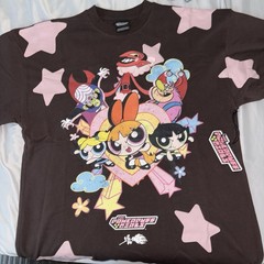 Civil Regime x Powerpuff Girls American Classic Oversized Tee Brown Size L