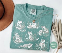 Woodland Raccoon Forest Animal Graphic Comfort Tee Soft Cozy Gift Unisex