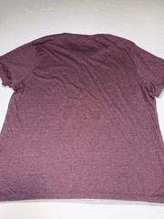 Lee Men’s V-Neck Heather Maroon T-Shirt XXL