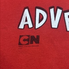 2011 Adventure Time Shirt Size L Cartoon Network Red What Time Is It Finn Jake