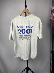 2001 Davidoff Swiss Indoors Hanes Gray T Shirt Mens Xl Sz Unique