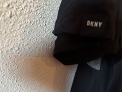 Men’s DKNY Graphic Contrast Paneling Logo Detail Tee Grey