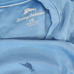 Tommy Bahama Men’s Large Blue Crewneck Tee Classic Resort Chic Casual Luxury