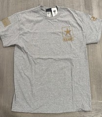 US Army Flag Logo Ash Gray Heather T-Shirt by MV Sport – Size XL – NWT