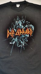 Port & Company Fan Favorite Def Leppard Graphic Logo Unisex M Black Tee